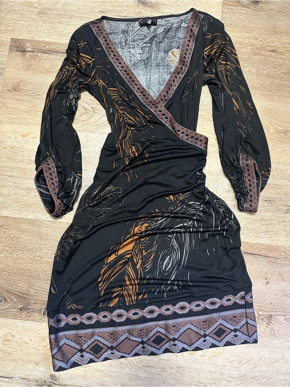 Hale Bob Silk Wrap Dress
